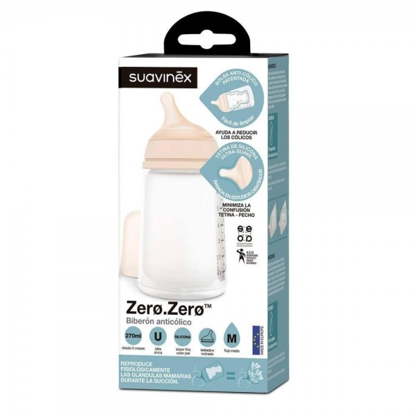 Suavinex Biberon Zero flujo M 270 ml