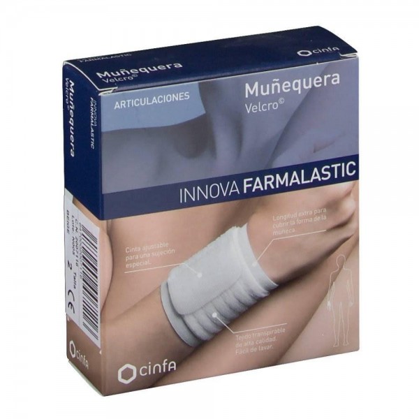 Muñequera Innova Velcro Beige T - Gde...