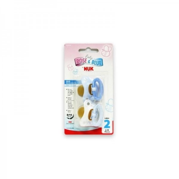 Nuk Chupete Latex Blue 6-18m 2 un