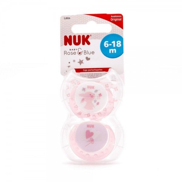 Nuk Chupete Rose 6-18 Latex 2 Uds