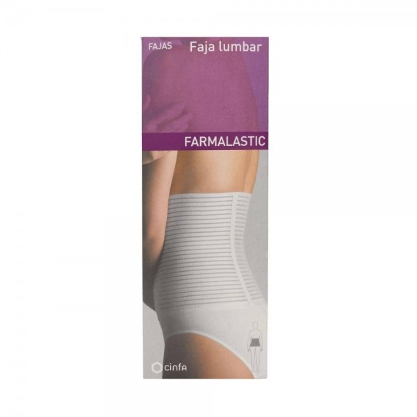 Farmalastic Faja Lumbar Blanca, Talla 3