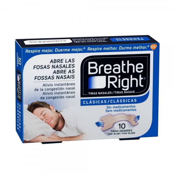 Breathe Right clásicas 10 tiras Grandes