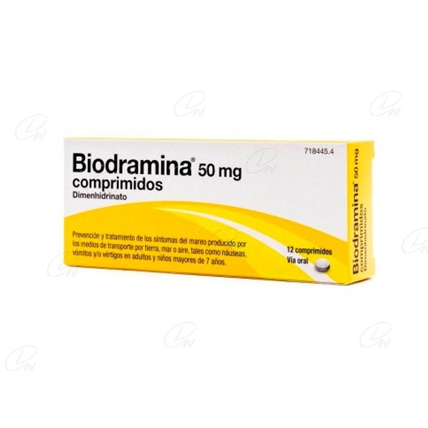 BIODRAMINA 50 mg COMPRIMIDOS