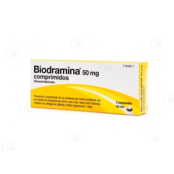 BIODRAMINA 50 mg COMPRIMIDOS