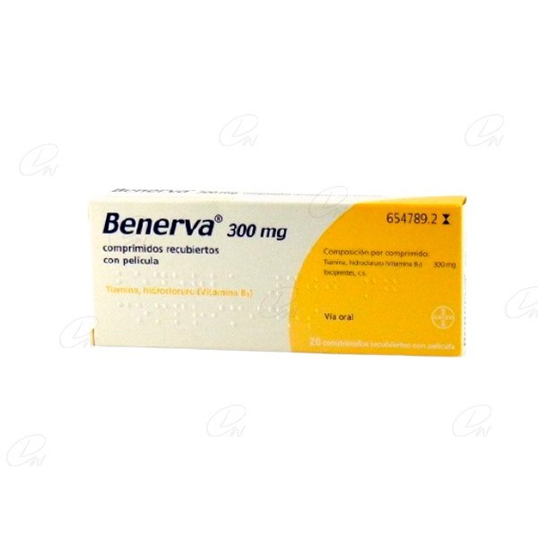 BENERVA 300 mg COMPRIMIDOS RECUBIERTOS CON PELICULA