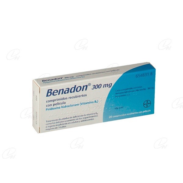 BENADON 300 mg COMPRIMIDOS RECUBIERTOS CON PELICULA