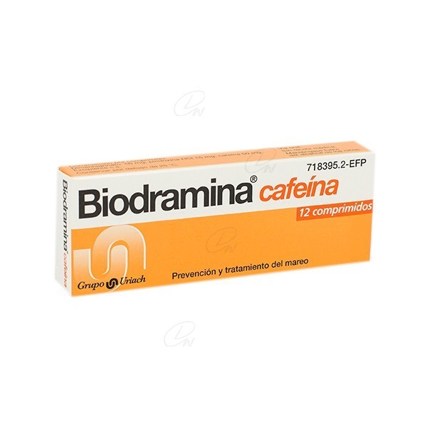 BIODRAMINA CAFEINA COMPRIMIDOS RECUBIERTOS