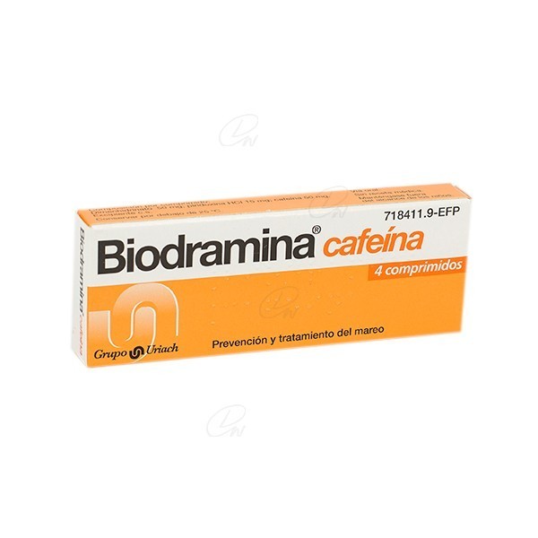 BIODRAMINA CAFEINA COMPRIMIDOS RECUBIERTOS