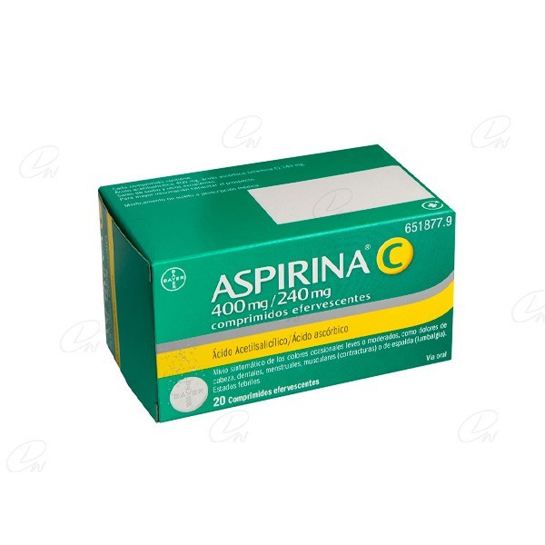 ASPIRINA C 400 mg/240 mg COMPRIMIDOS EFERVESCENTES