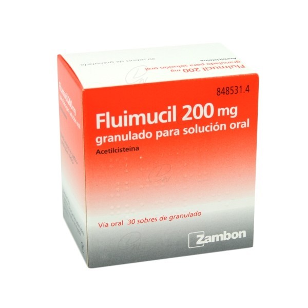 FLUIMUCIL 200 mg GRANULADO PARA SOLUCION ORAL