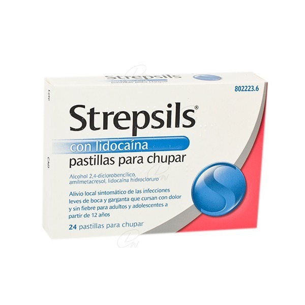 STREPSILS CON LIDOCAINA PASTILLAS PARA CHUPAR