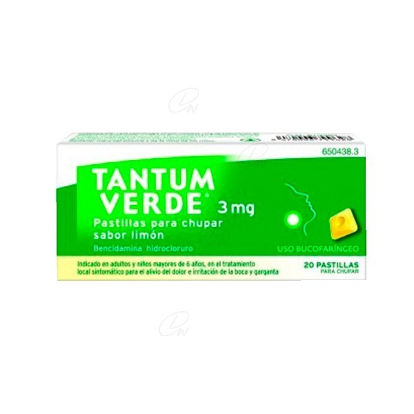TANTUM VERDE 3 mg PASTILLAS PARA CHUPAR SABOR LIMON