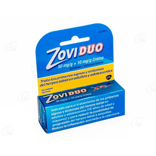 ZOVIDUO 50/10 MG/G CREMA 1 TUBO 2 G