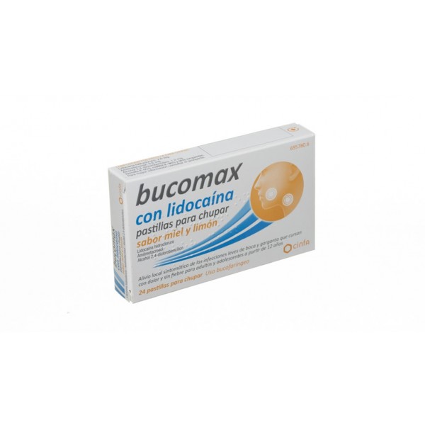 BUCOMAX CON LIDOCAINA PASTILLAS PARA CHUPAR SABOR MIEL Y LIMON
