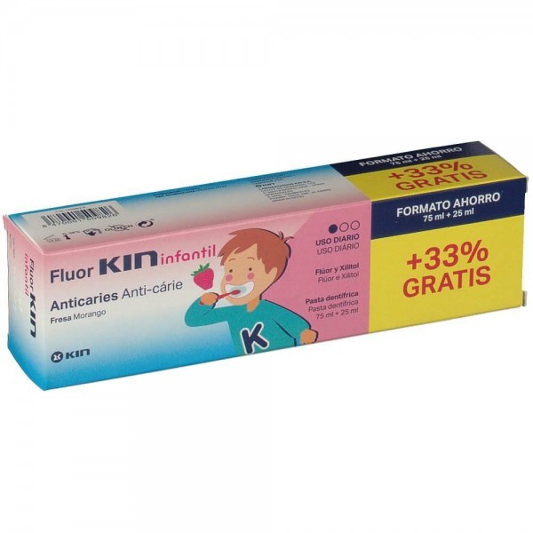 Fluor Kin infantil Pasta Fresa
