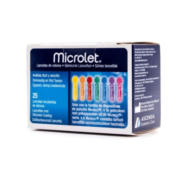 MICROLET LANCETAS COLORES 25 UDS