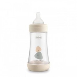 BIBERON PLASTICO T SILICONA CHICCO PERFECT5 NEUTRO 2M+ FLUJO MEDIO 240 ML