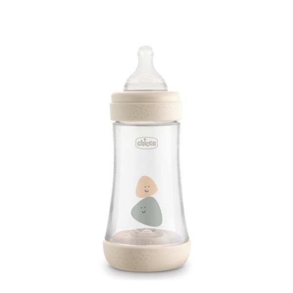 BIBERON PLASTICO T SILICONA CHICCO PERFECT5 NEUTRO 2M+ FLUJO MEDIO 240 ML