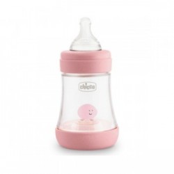 BIBERON PLASTICO T SILICONA CHICCO PERFECT5 ROSA 0M+ FLUJO LENTO 150 ML