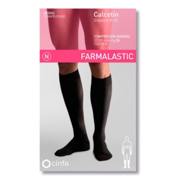 CALCETIN FARMALASTIC NEGRO T- GDE