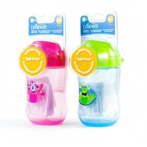 TAZA EDUCATIVA DR BROWN´S NATURAL FLOW + 12 M 270 ML