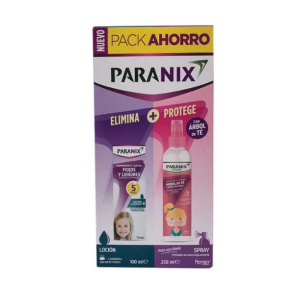 PARANIX LOCION + ARBOL DE TE NIÑA 1 ENVASE 100 ML + 1 ENVASE 250 ML PACK