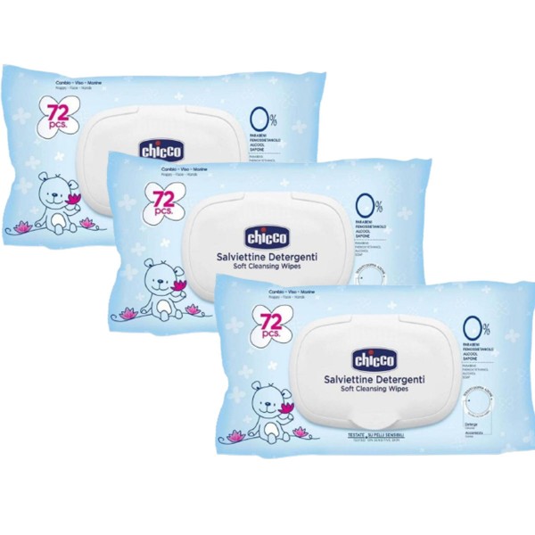 Toallitas Chicco Pack 3 x 72uds