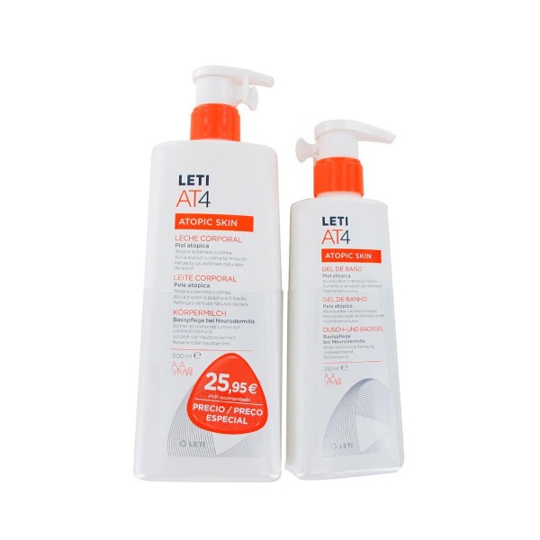 LETI A4 PACK ATOPIC GEL BAÑO + LECHE...